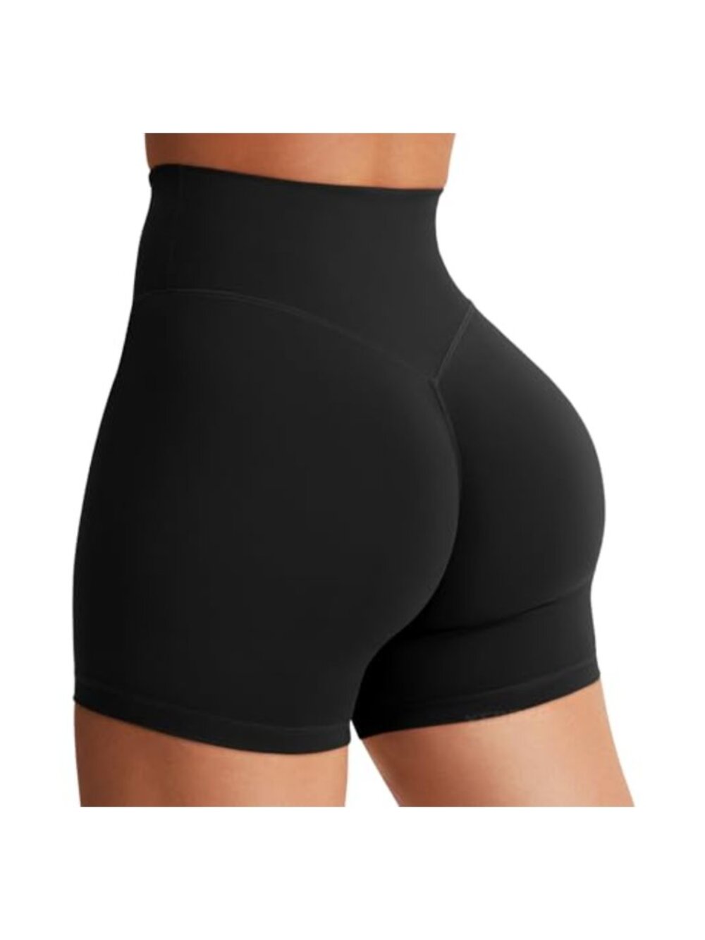 High Waist Biker Shorts Hidden Scrunch No Front Seam Gym Yoga Workout